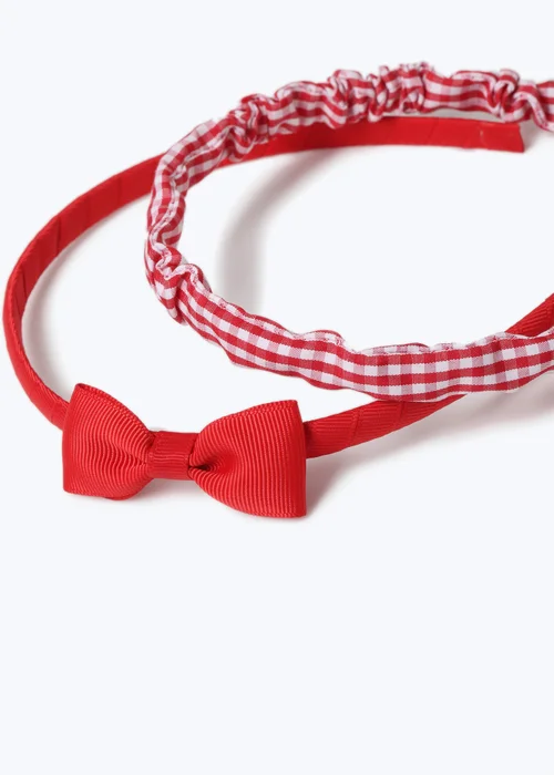 Red 2 Pack Headbands - One Size Image 1