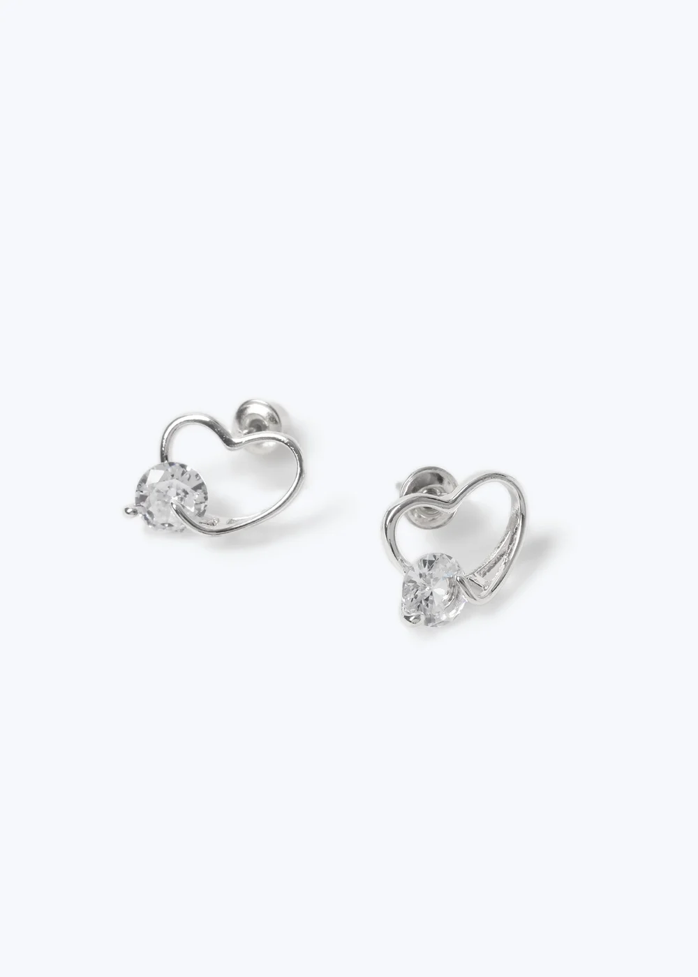 Muse Silver Cubic Zirconia Stud Earrings - One Size Image 1