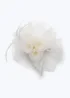 White Rose Feather Fascinator - One Size Image 1