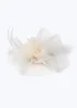 White Rose Feather Fascinator - One Size Image 2