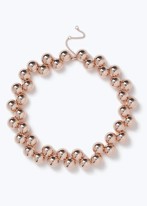 Rose Gold Ball Collar - One Size Image 1