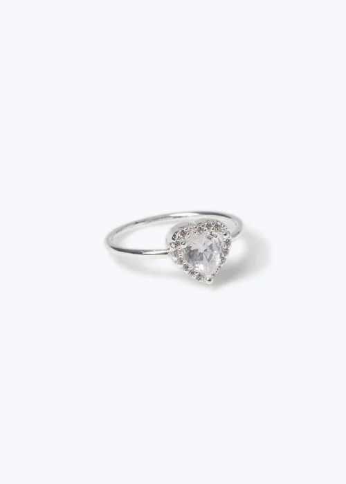 Muse Silver Heart Ring - One Size Image 1