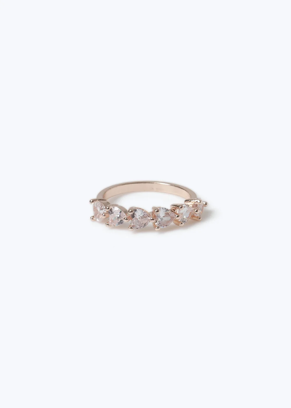 Muse Rose Gold Cubic Zirconia Ring - One Size Image 1