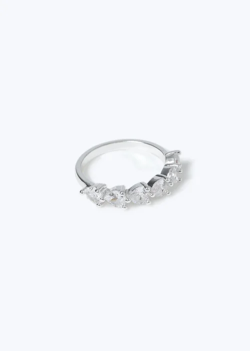 Muse Silver Heart Stone Ring - One Size Image 2