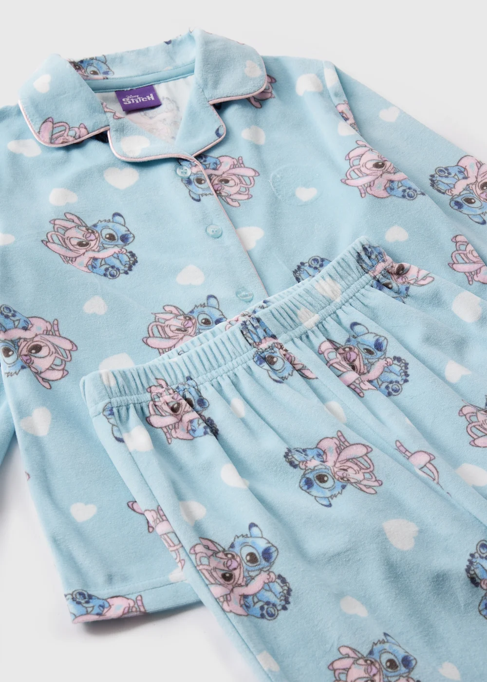 Disney Kids Blue Stitch & Angel Pyjamas (1-7yrs) - 1 half year to 2 Image 2