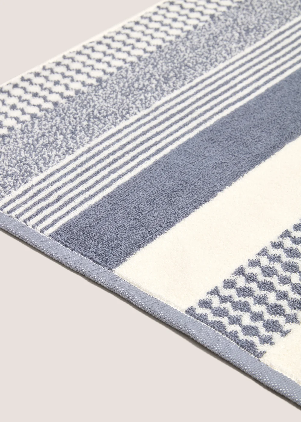 Blue Patterned Chevron Towels - Hand Towel Image 2