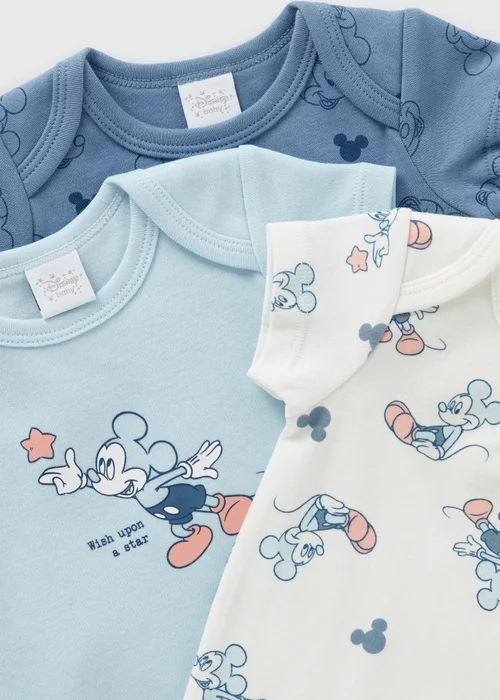 Disney 3 Pack Baby Mickey Mouse Bodysuits (Newborn-18mths) - Age 0 - 3 Months Image 2