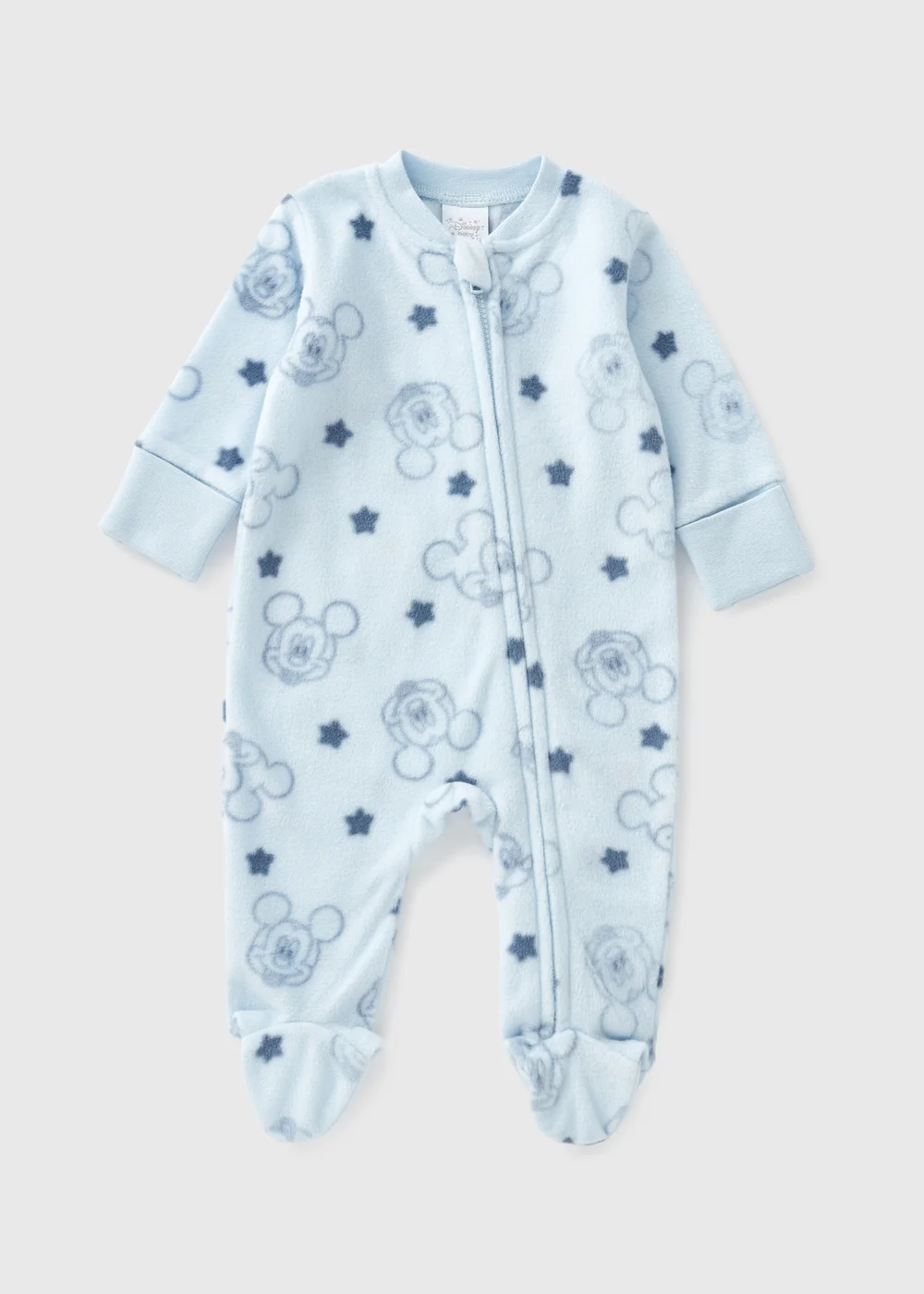 Disney Baby Blue Mickey Mouse Fleece Sleepsuit (Newborn-23mths) - Age 0 - 3 Months Image 1