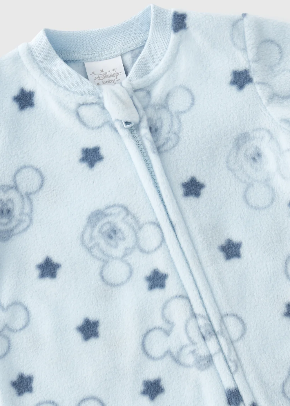Disney Baby Blue Mickey Mouse Fleece Sleepsuit (Newborn-23mths) - Age 0 - 3 Months Image 2