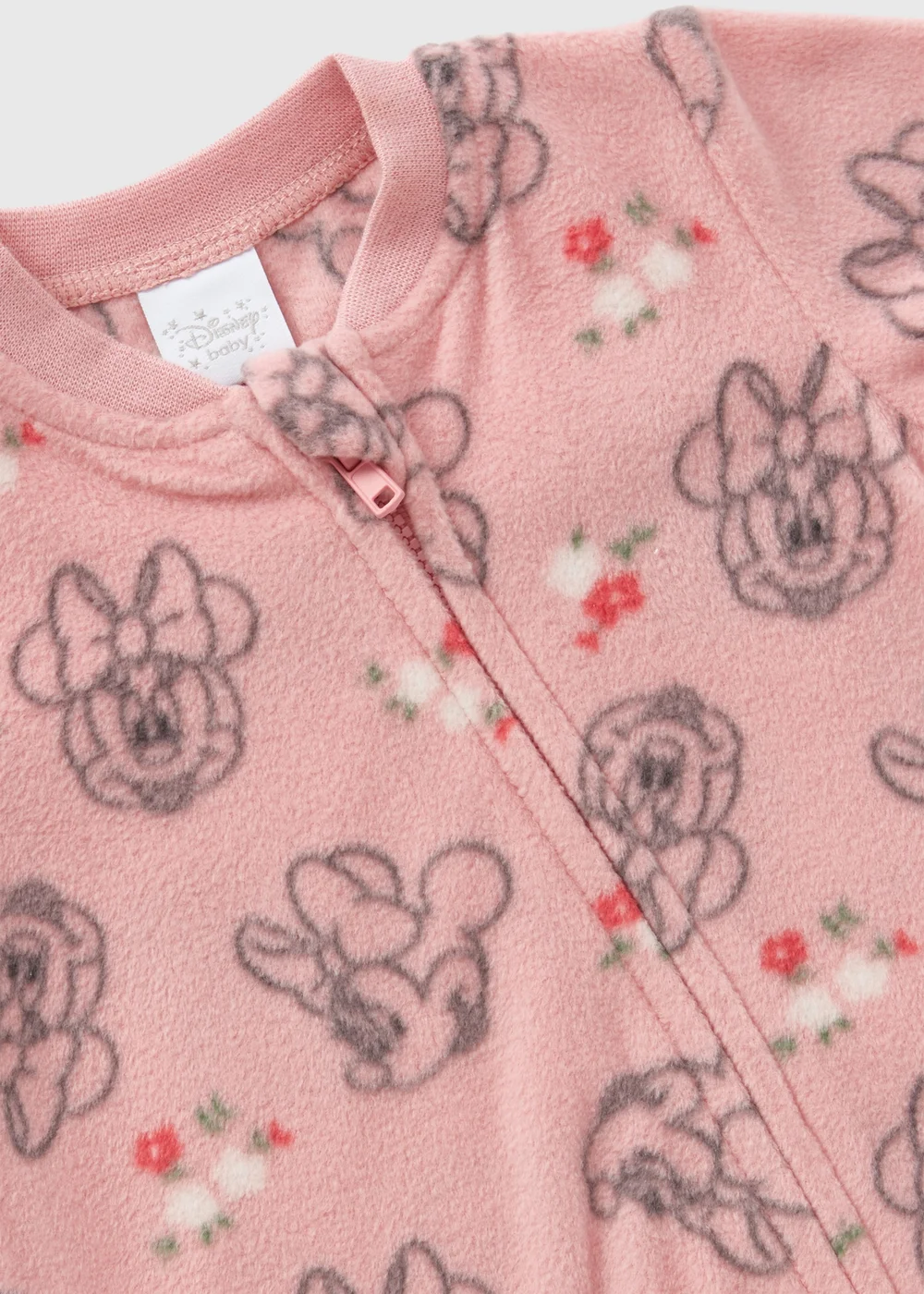 Disney Baby Pink Minnie Mouse Fleece Sleepsuit (Newborn-18mths) - Age 0 - 3 Months Image 2