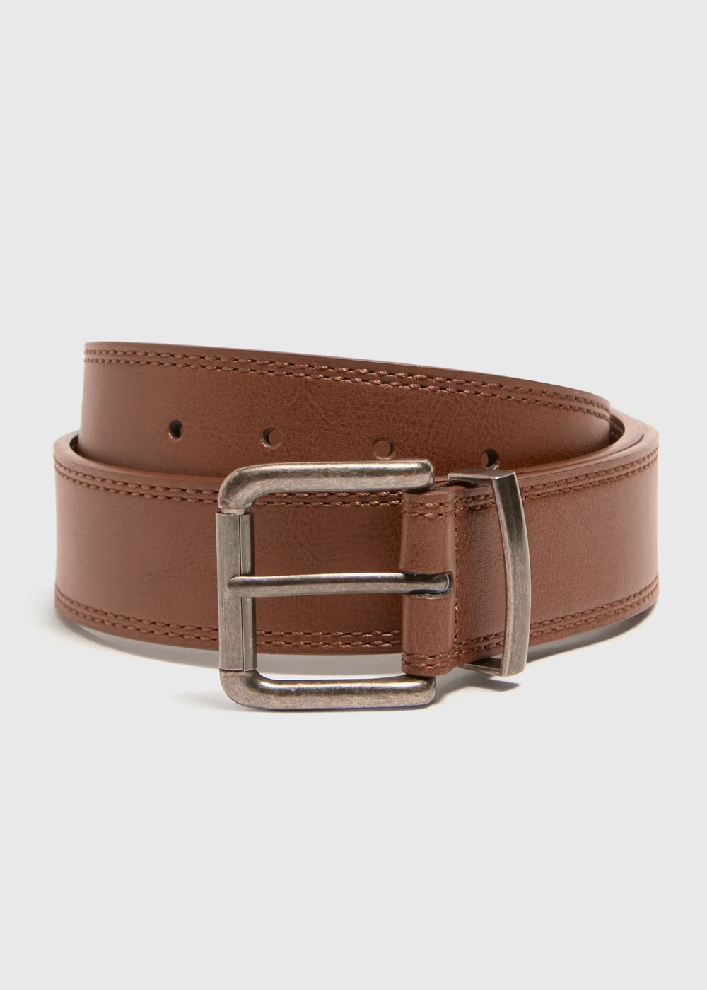 Brown Leather Jeans Belt - S Image 1