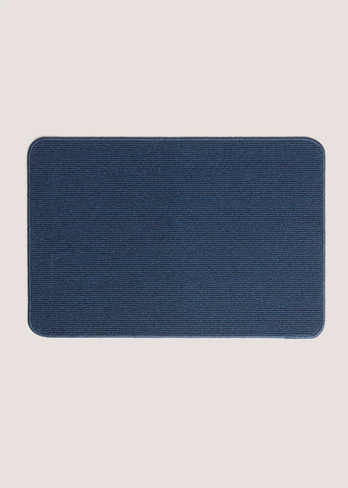 Navy Boucle Loop Mat (50cm x 75cm) Image 1