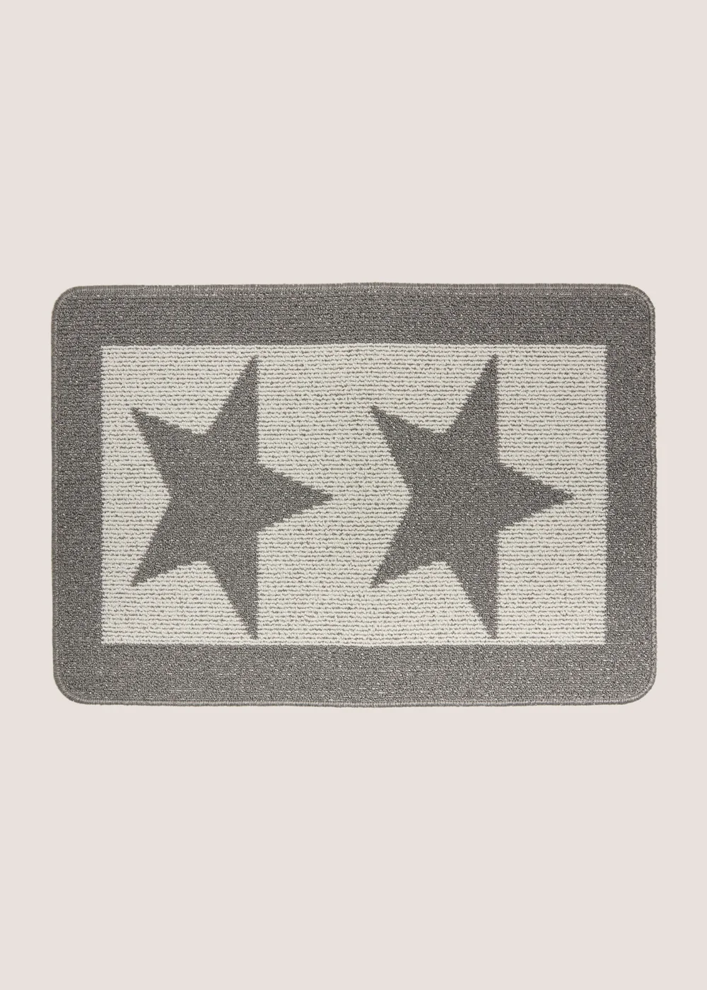 Silver Star Print Doormat Image 1