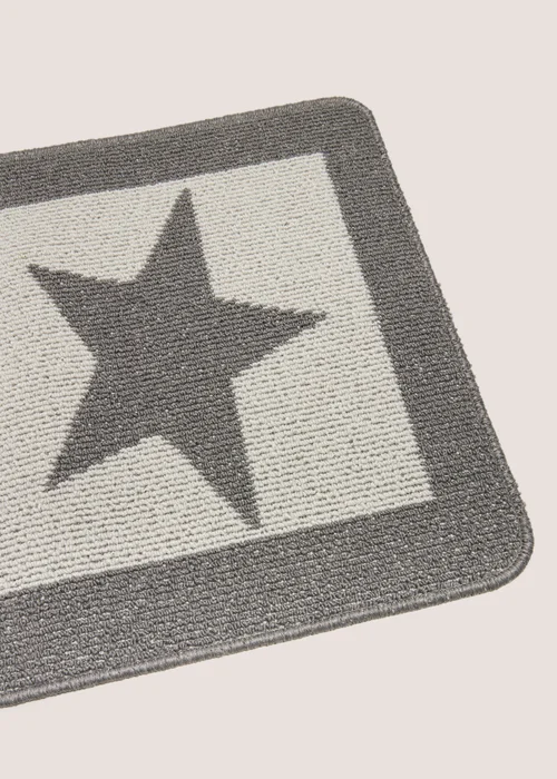 Silver Star Print Doormat Image 2