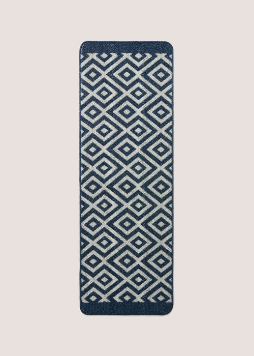 Navy Geometric Runner Image 1