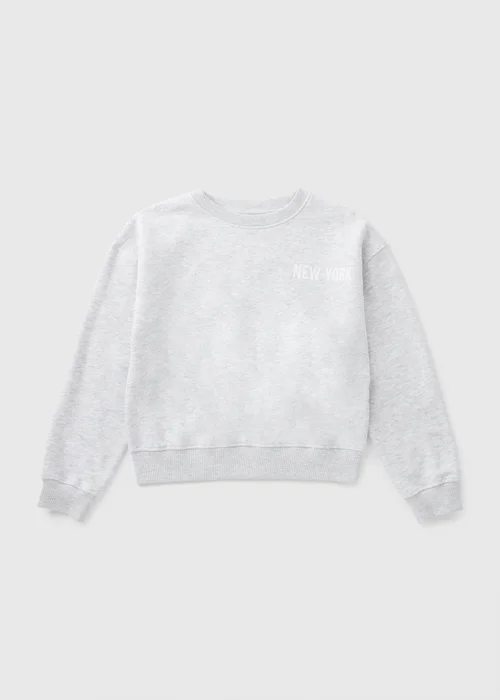Girls Grey New York Sweatshirt (7-15yrs) - 7 Yrs Image 1