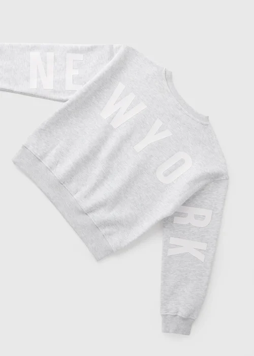 Girls Grey New York Sweatshirt (7-15yrs) - 7 Yrs Image 2