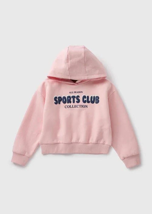 Girls Pink Sports Club Hoodie (7-15yrs) - 7 Yrs Image 1