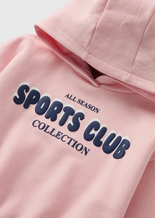Girls Pink Sports Club Hoodie (7-15yrs) - 7 Yrs Image 2