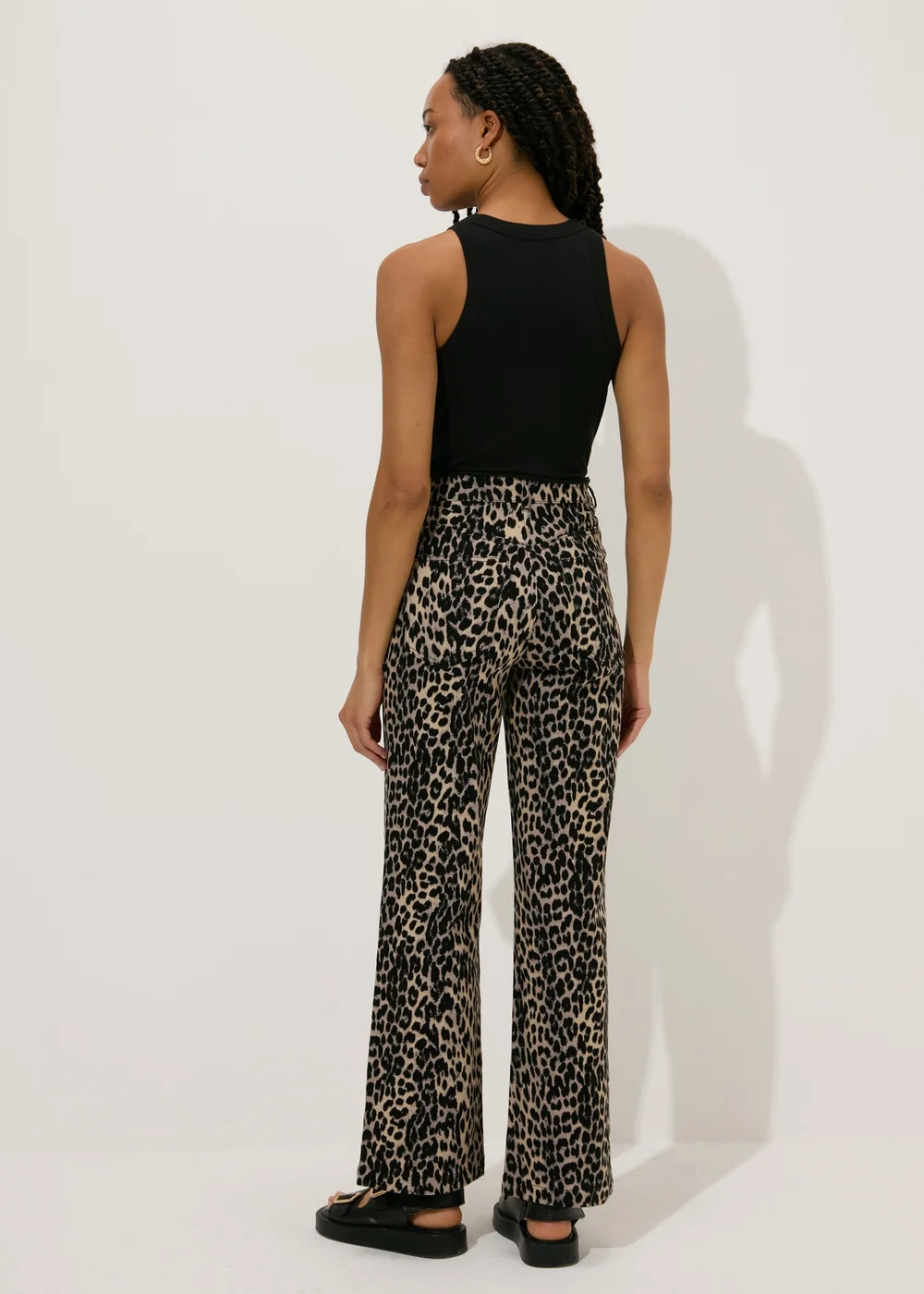 Brown Leopard Print Jeans - 8 Image 2