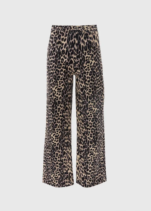 Brown Leopard Print Jeans - 8 Image 5
