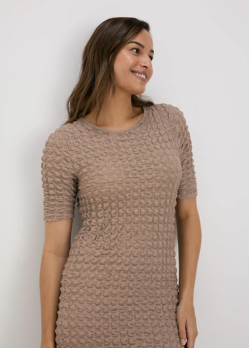 Stone Textured Midi Dress - 8 Image 3