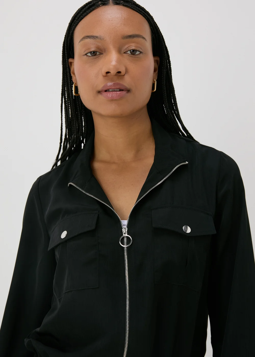 Black Lightweight Bomber Jacket - 8 Image 3