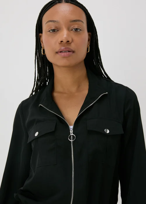 Black Lightweight Bomber Jacket - 8 Image 3