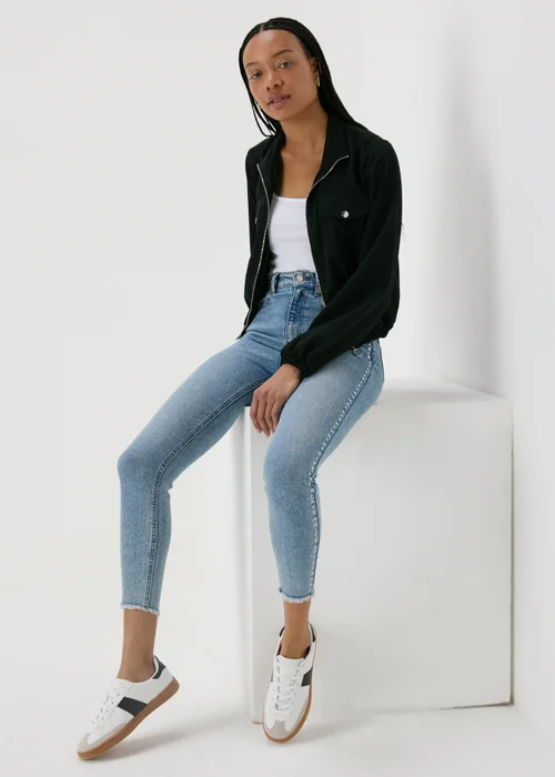 Black Lightweight Bomber Jacket - 8 Image 4