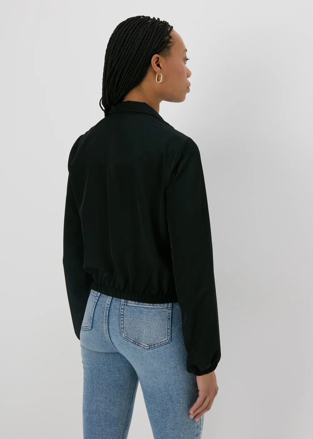 Black Lightweight Bomber Jacket - 8 Image 2
