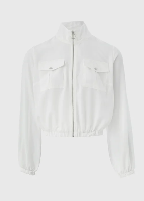 Ivory Lightweight Bomber Jacket - 8 Image 5