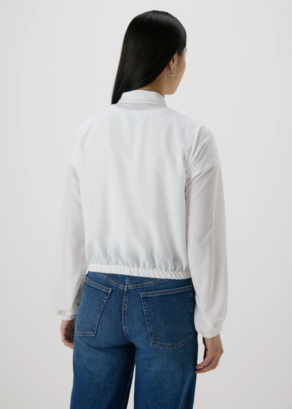 Ivory Lightweight Bomber Jacket - 8 Image 2