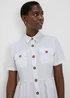 White Tiered Shirt Mini Dress - Size 8 Image 3