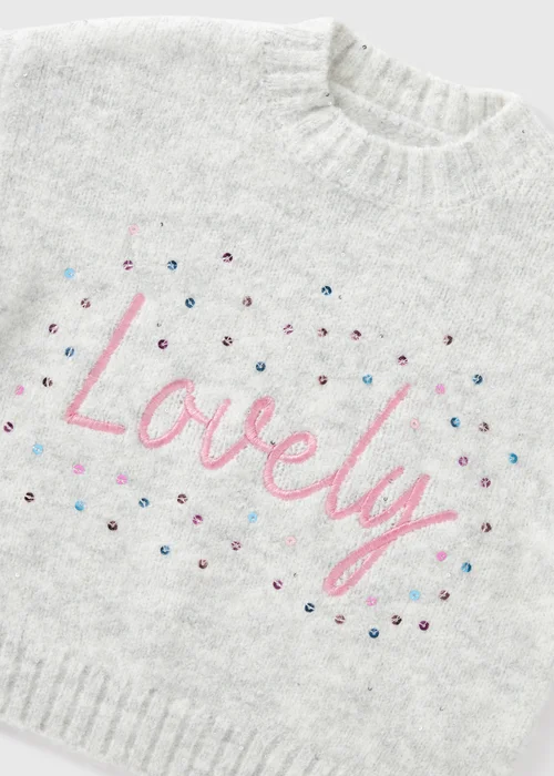 Girls Cream Lovely Sparkle Jumper (1-7yrs) - 1-1.5 Yrs Image 2