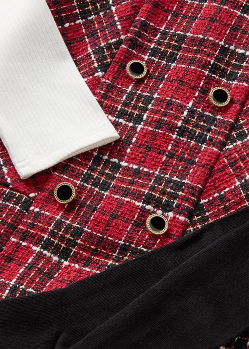 Girls Red Check Top & Pinafore Set (1-7yrs) - 1 half year to 2 Image 2