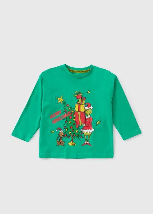 Grinch Kids Green Christmas Long Sleeve Top (1-7yrs) - 1 to 1 half years Image 2