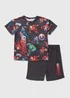 Marvel Avengers Black Top & Shorts Airtex Set (Younger 4-12yrs) - Age 4 Years Image 1