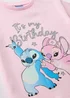 Disney Kids Pink Stitch & Angel Birthday T-Shirt (1-7yrs) - 1 to 1 half years Image 2