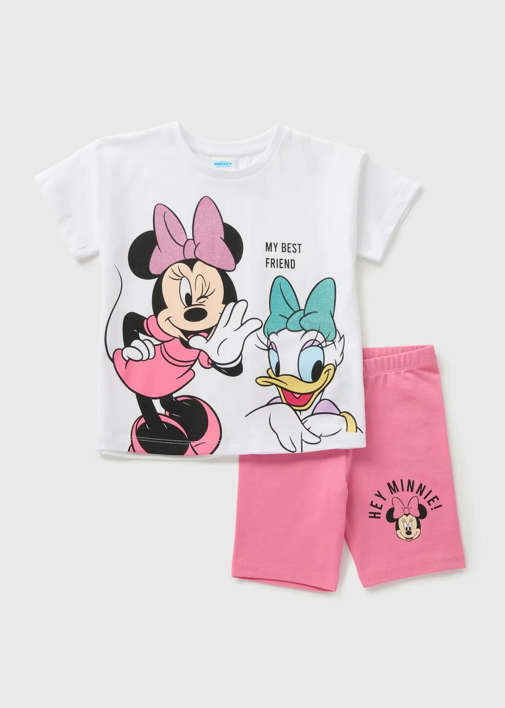 Disney Kids Pink Top & Shorts Set (1-7yrs) - 1 half year to 2 Image 1