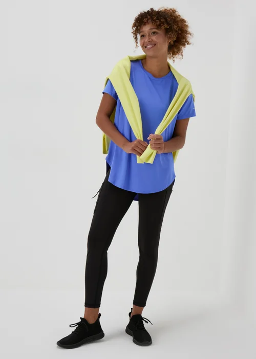 Souluxe Blue Longline T-Shirt - Small Image 4