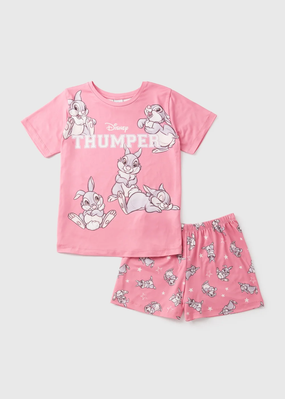 Disney Kids Pink Thumper Top & Shorts Pyjama Set (3-13yrs) - Age 4 Years Image 1