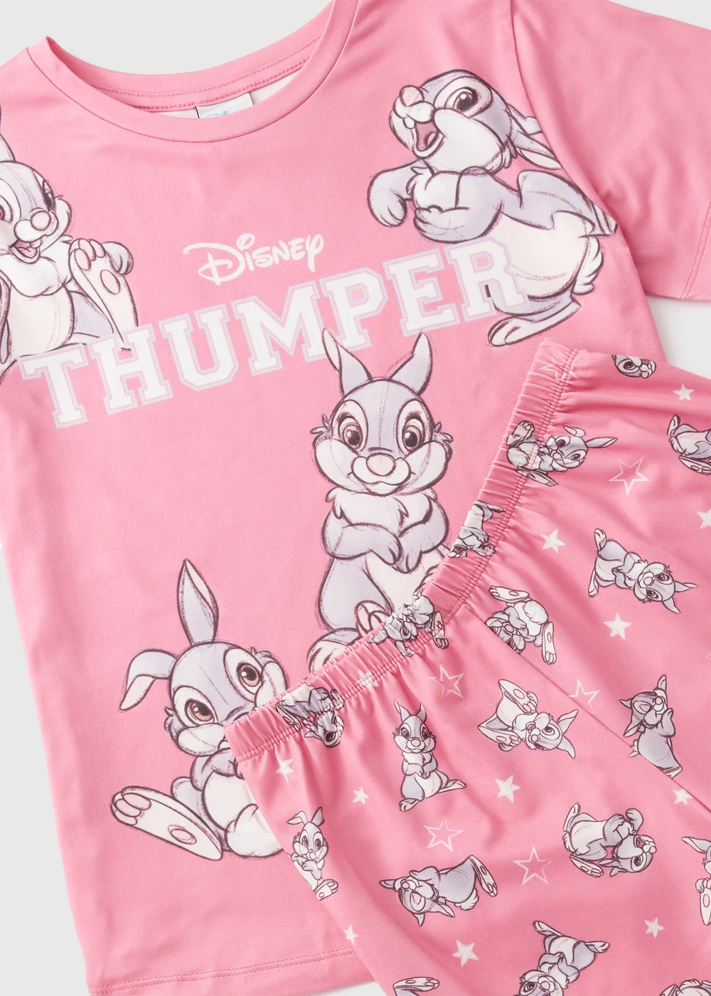 Disney Kids Pink Thumper Top & Shorts Pyjama Set (3-13yrs) - Age 4 Years Image 2