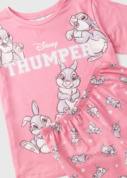 Disney Kids Pink Thumper Top & Shorts Pyjama Set (3-13yrs) - Age 4 Years Image 2