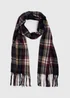 Multicolour Check Woven Scarf - One Size Image 1