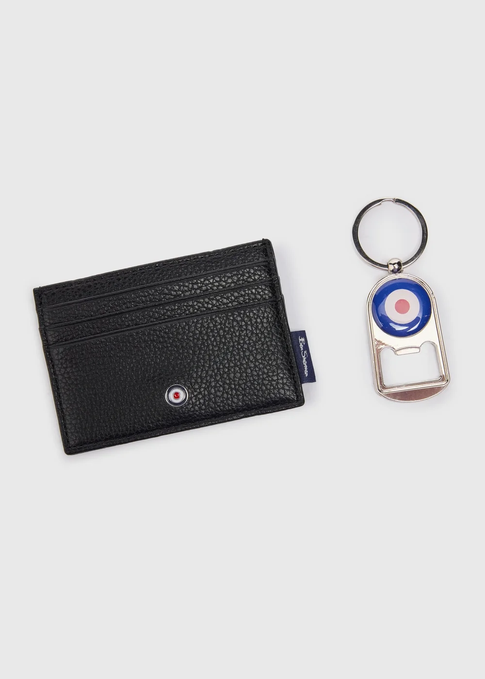 Ben Sherman Black Cardholder & Keychain Set - One Size Image 2