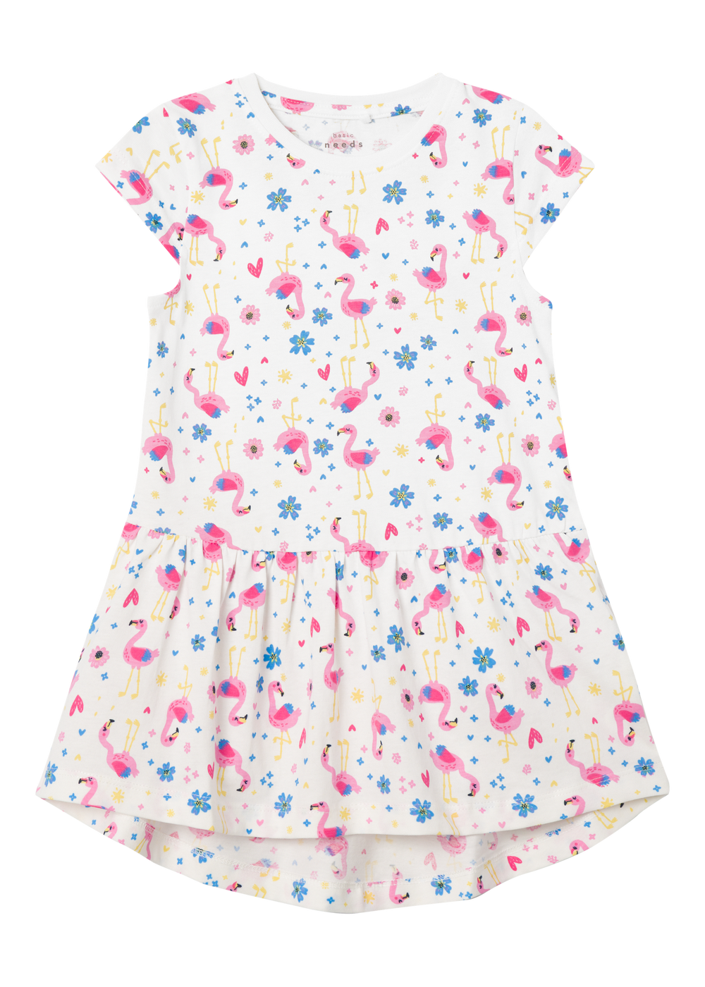Name It Girls White Flamingo Print Dress (9mths-5yrs) - 9-12 months Image 4