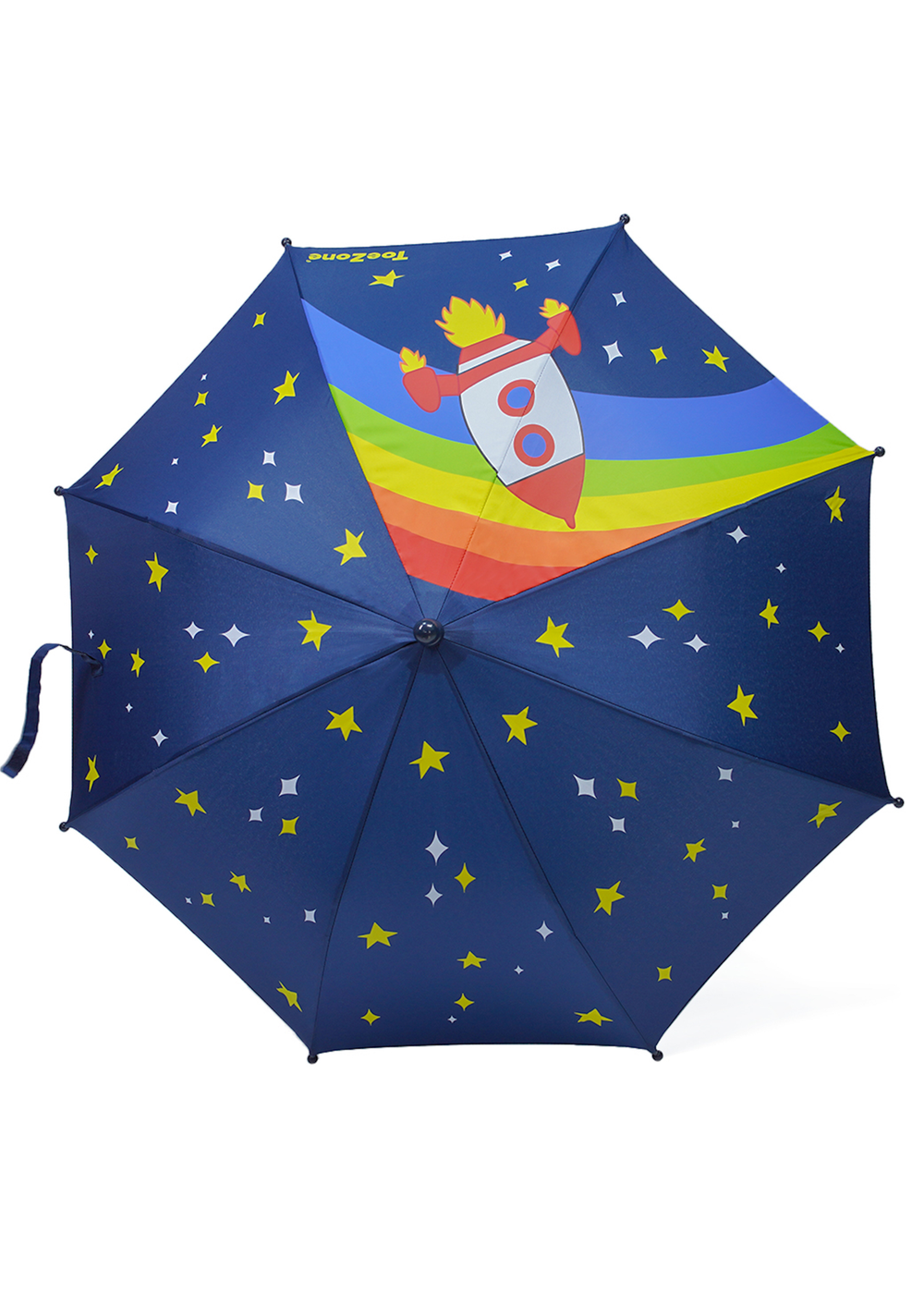 ToeZone Blue Rocket Space Themed Umbrella - One Size Image 2