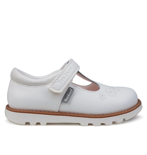 ToeZone White Ivy Summer Shoe (Younger 6- Older 12) - 6 Intants Image 2