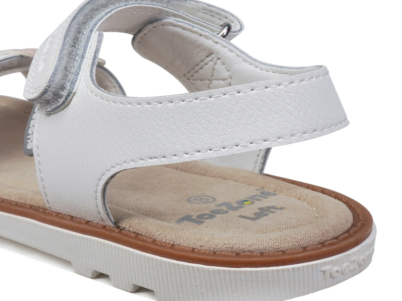 ToeZone White Darcy Unicorn Themed Sandal (Younger 6- Older 12) - Size 7 Infants Image 4
