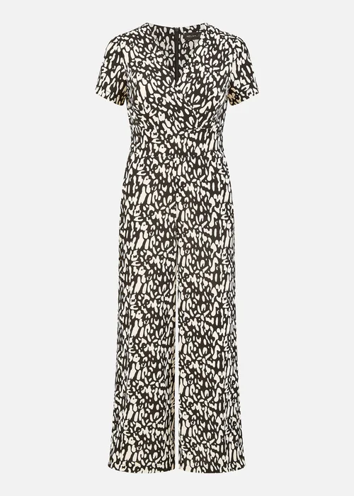 Mela Black And White Wrap Over Stretch Jumpsuit - Size 8 Image 3